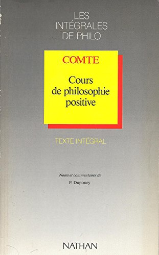cours de philosophie positive