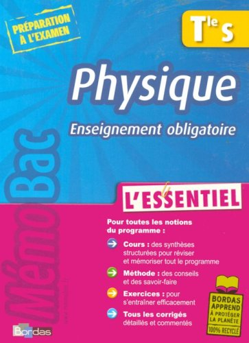 Physique enseignement obligatoire, terminale S