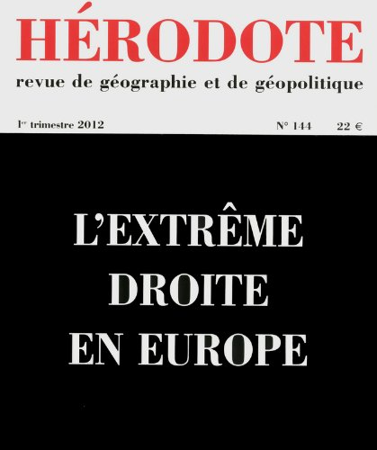 Hérodote, n° 144. L'extrême droite en Europe