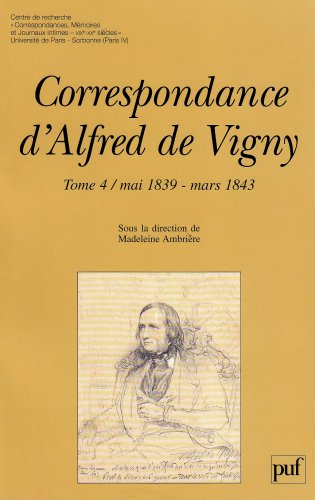 correspondance d'alfred de vigny