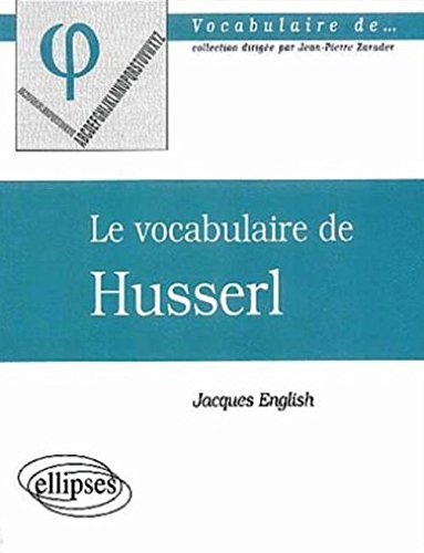 Le vocabulaire de Husserl