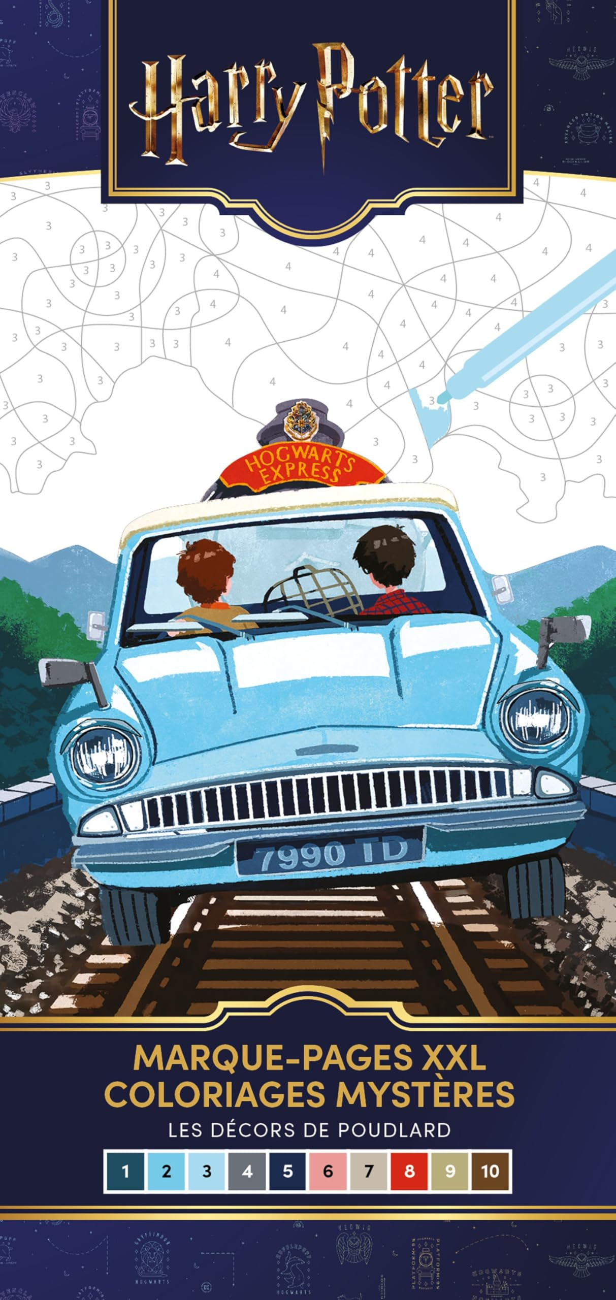 Harry Potter : Marque-pages XXL - Coloriages mystères : Les décors de Poudlard