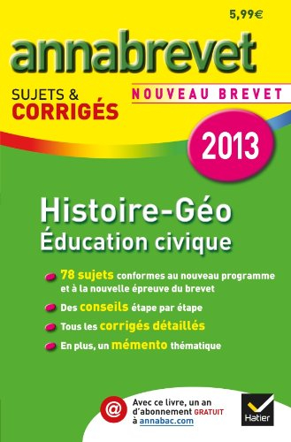 Histoire géo, éducation civique : nouveau brevet 2013