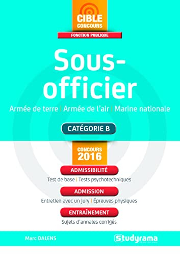 Sous-officier armée de terre, armée de l'air, Marine nationale, ministère de la Défense 2016 : admis
