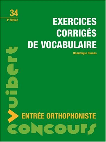 Exercices corrigés de vocabulaire