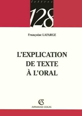 L'explication de texte à l'oral