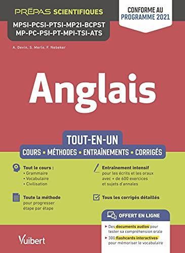 Anglais : prépas scientifiques MPSI, PCSI, PTSI, MP2I, BCPST, MP, PC, PSI, PT, MPI, TSI, ATS : confo