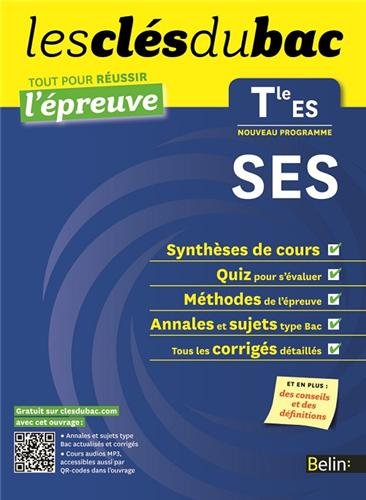 SES terminale ES : nouveau programme
