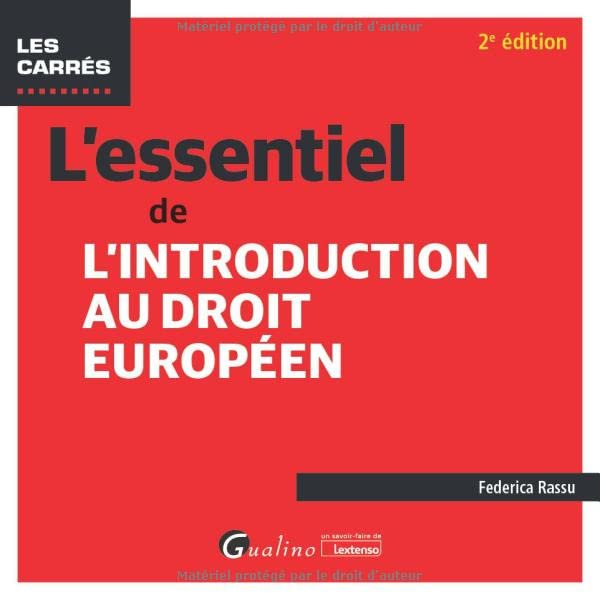 L'essentiel de l'introduction au droit européen