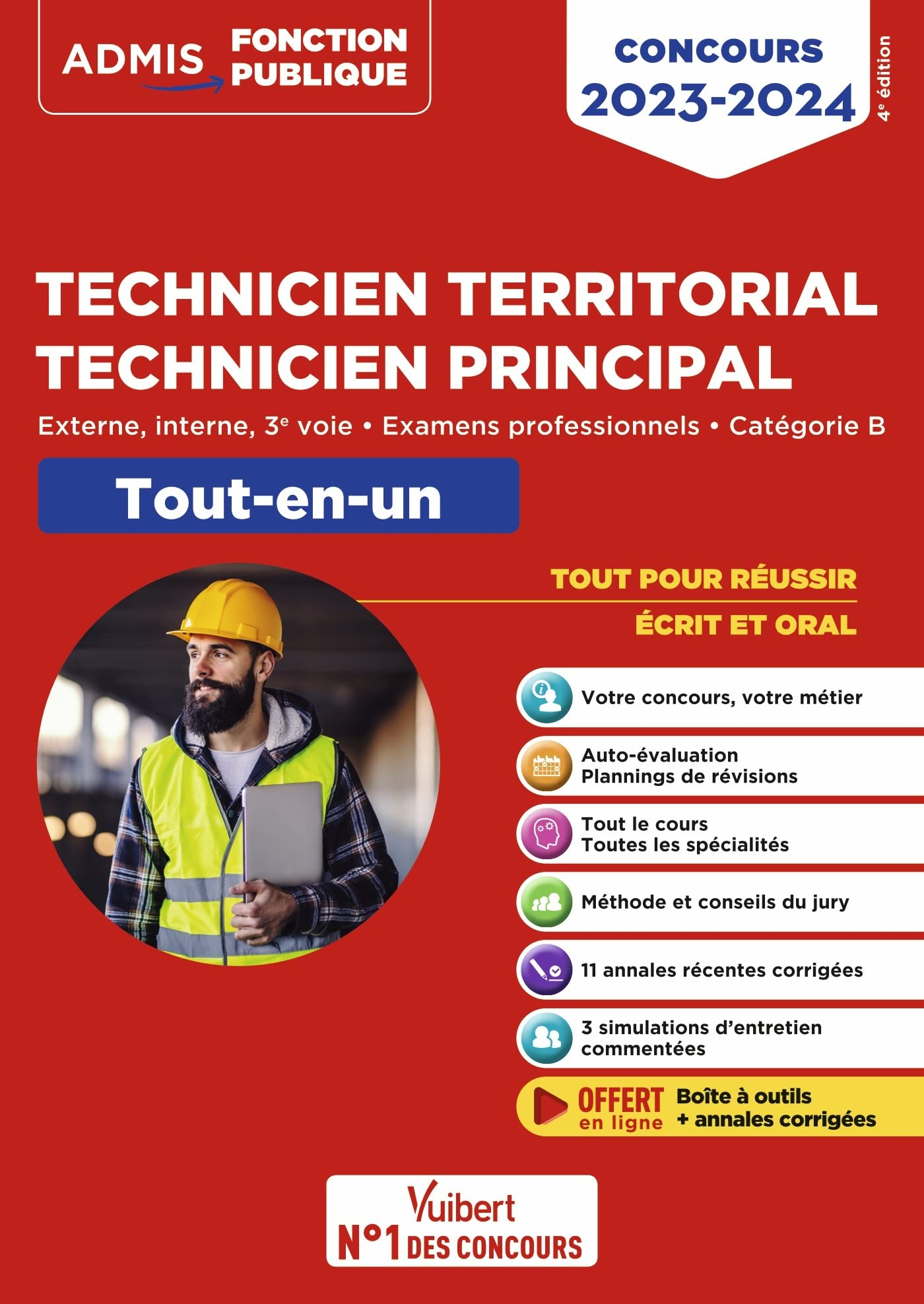 Technicien territorial, technicien principal : externe, interne, 3e voie, examens professionnels, ca