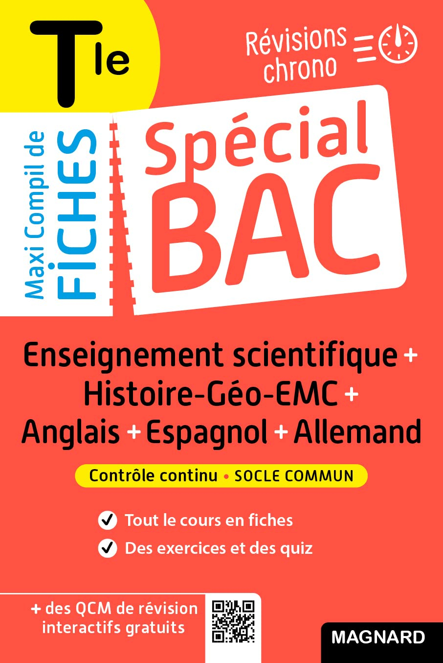 Maxi compil de fiches enseignement scientifique + histoire géo EMC + anglais + espagnol + allemand t
