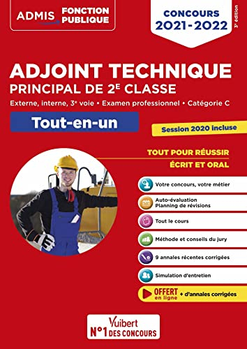 Adjoint technique principal de 2e classe : externe, interne, 3e voie, examen professionnel, catégori