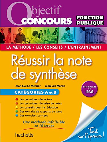 Réussir la note de synthèse : catégories A et B