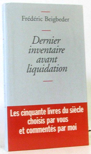 dernier inventaire avant liquidation
