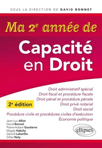 Ma 2e année de capacité en droit : droit administratif spécial, droit fiscal et procédure fiscale, d