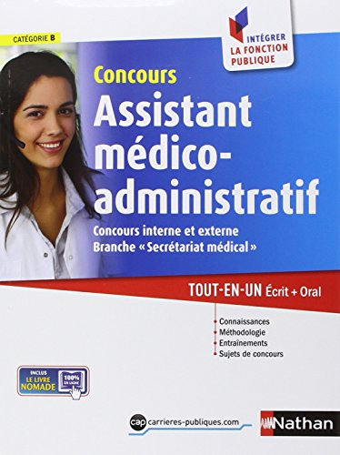 Concours assistant médico-administratif, branche secrétariat médical : catégorie B, concours interne