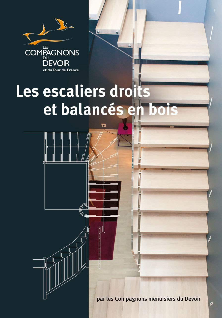 Les escaliers droits et balancés en bois