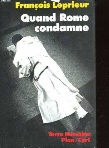 Quand Rome condamne