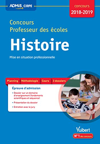 Concours professeur des écoles : histoire, mise en situation professionnelle : épreuve d'admission, 