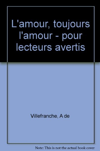 L'amour, toujours l'amour
