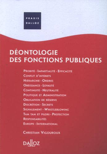 Déontologie des fonctions publiques