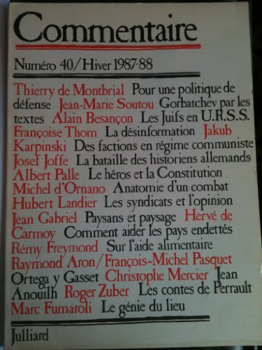 commentaire n, 40 - hiver 1987/1988