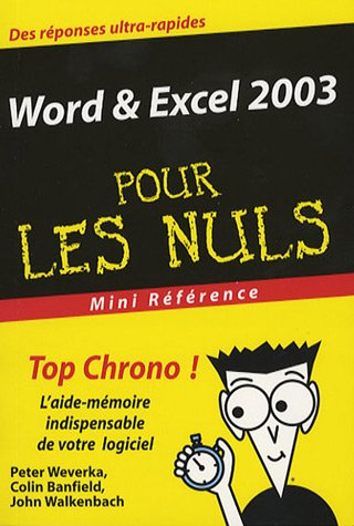 Word & Excel 2003 pour les nuls