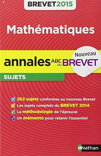 Mathématiques 3e : brevet 2015