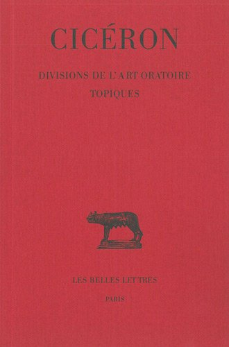 Divisions de l'art oratoire. Topiques