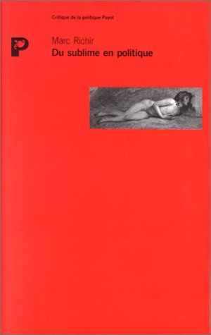 Le Sublime en politique