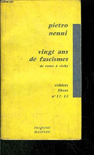 vingt ans de fascismes de rome à vichy