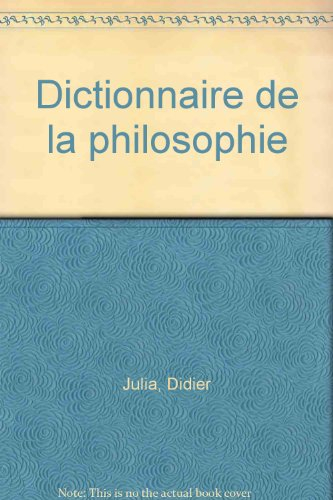 dictionnaire de la philosophie