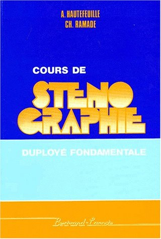 cours de sténographie. duployé fondamentale