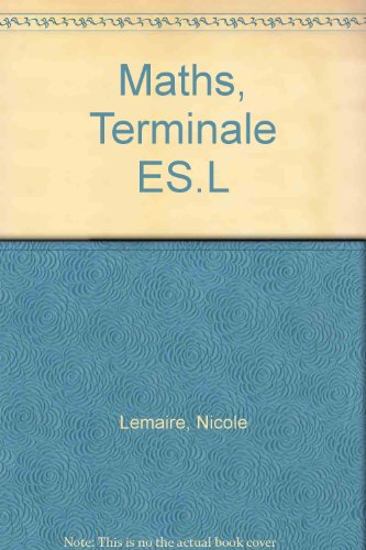 Maths T ES-L : enseignement général et spécialité
