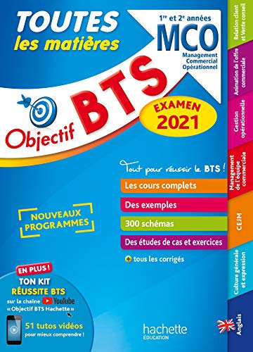 BTS MCO, management commercial opérationnel, 1re et 2e années : toutes les matières : examen 2021, n