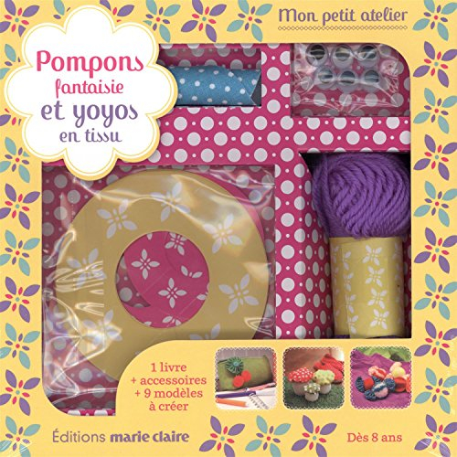 Pompons fantaisie et yoyos en tissu