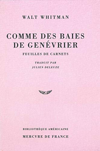 Comme des baies de genévrier : feuilles de carnets