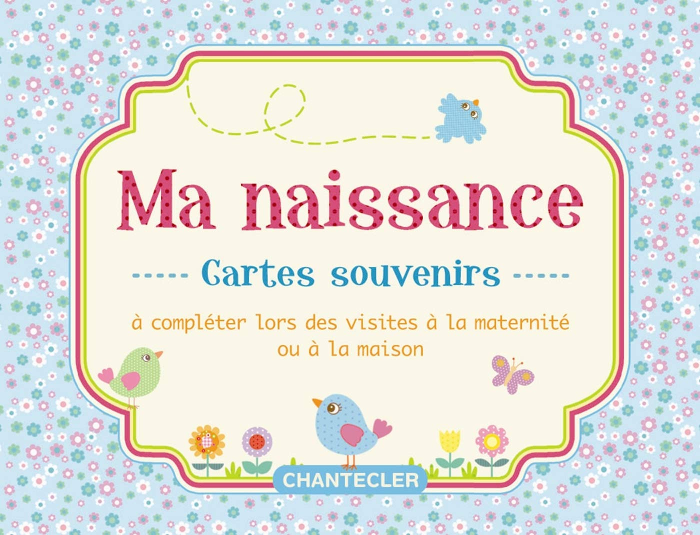 Cartes souvenirs : ma naissance (bleu) : cartes souvenirs à compléter lors des visites à la maternit