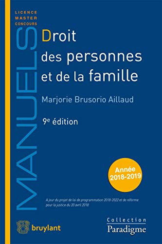 Droit des personnes et de la famille : année 2018-2019
