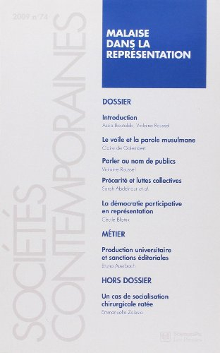 Sociétés contemporaines, n° 74. Malaise dans la représentation