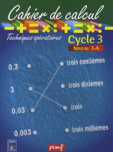 Cahier de calcul, cycle 3, niveau 3A
