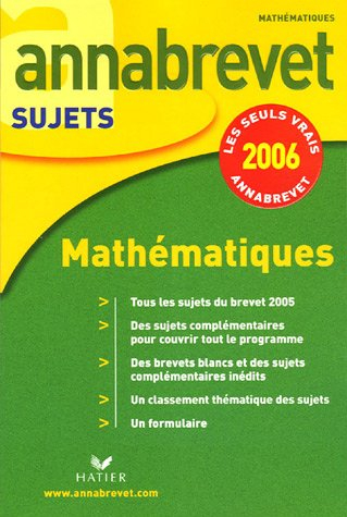 annabrevet 2006 mathématiques