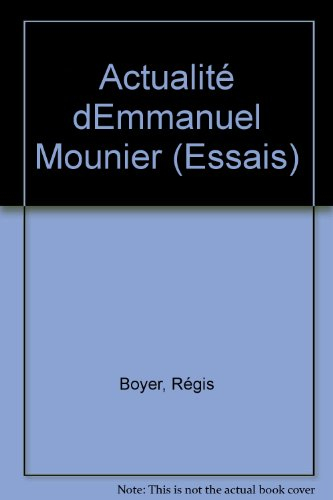 Actualité d'Emmanuel Mounier : La Notion de personne