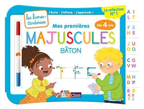 Mes premières majuscules bâton, dès 4 ans : j'écris, j'efface, j'apprends !