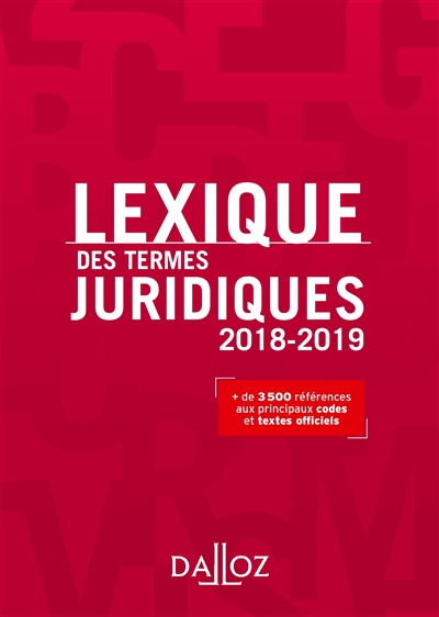 Lexique des termes juridiques