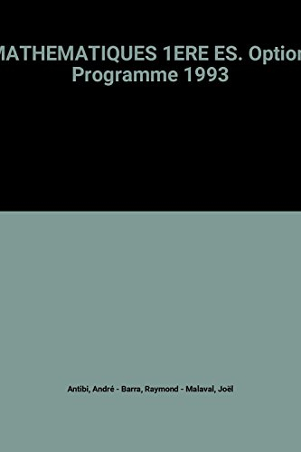Math : 1re ES : option