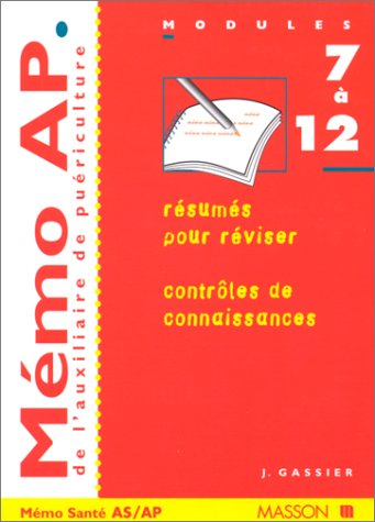 Mémo AP, modules 7 à 12 : résumés pour réviser, contrôle des connaissances