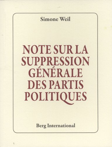 Note sur la suppression générale des partis politiques