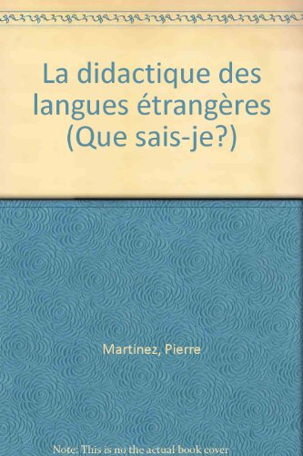 la didactique des langues étrangères