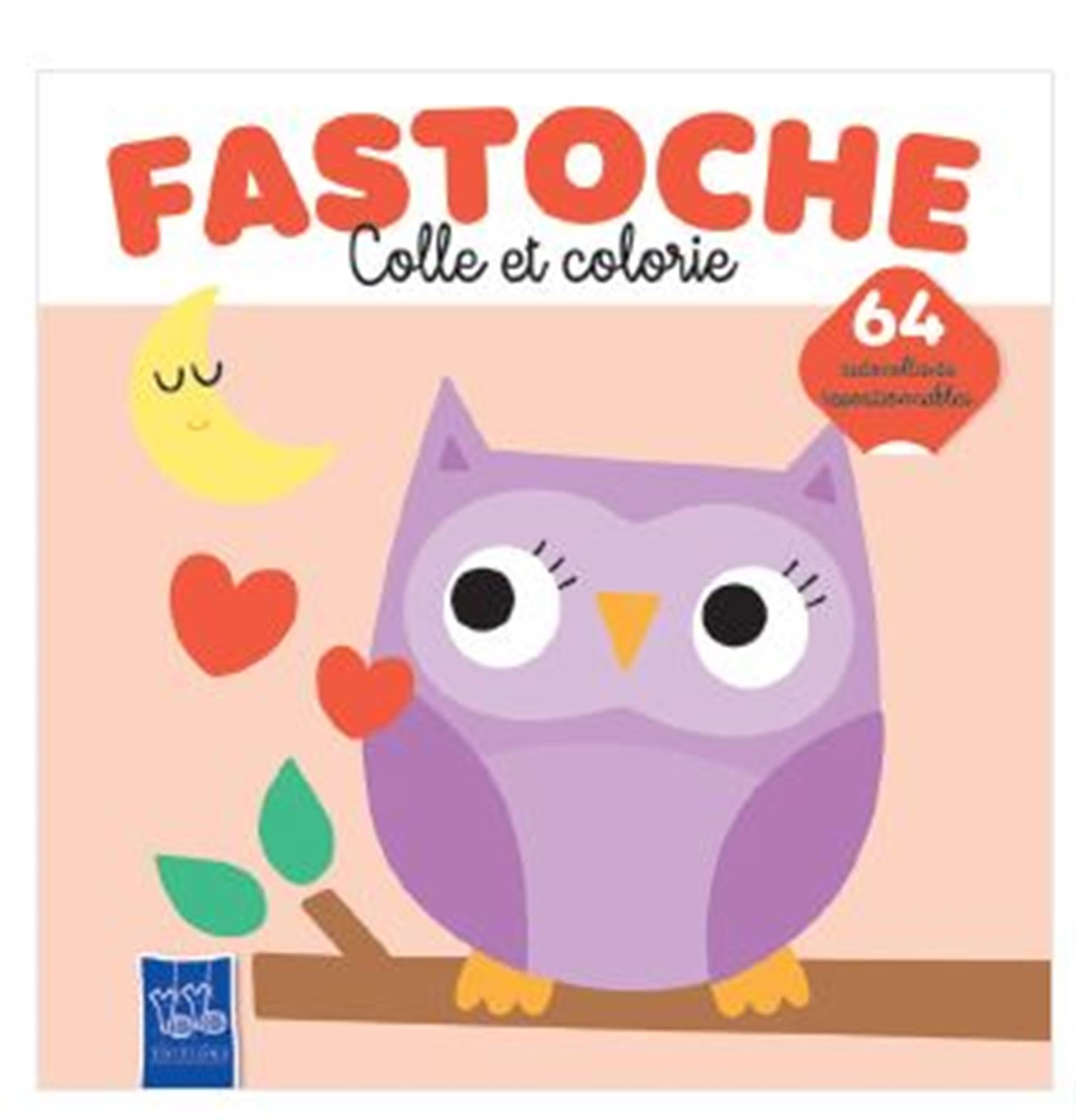 Fastoche : colle et colorie : le hibou